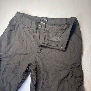 Rugged Exposure Cargo Pants Convertible Mens 34x31 M Gray Nylon Zip Off Hiking